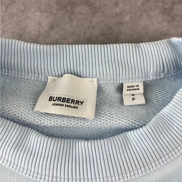 Burberry Logo Print Long Sleeve Sweatshirt S Size - Picture 2 of 3